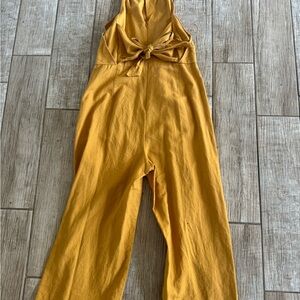 Greylin Mustard Yellow cropped jumpsuit